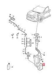 Volkswagen Taigo Cam Silecek Su Deposu Orijinal
