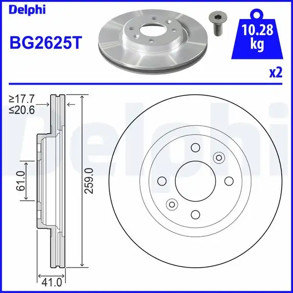 DELPHI BG2625T | Disk On 00-Kng-Mgn-Clo | 1 Adet